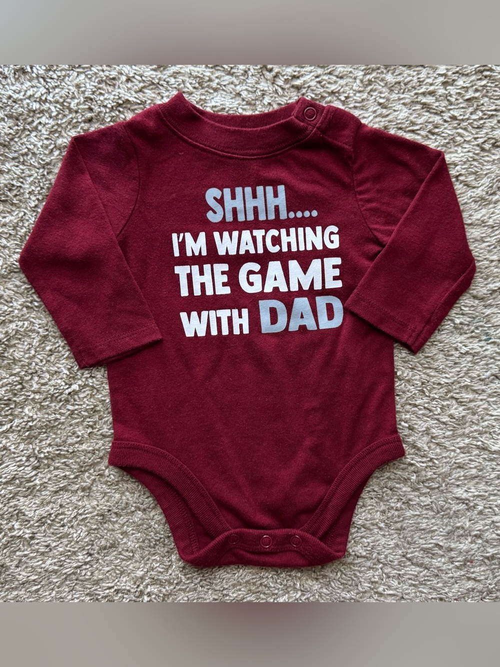 Garanimals “Shhh… I’m Watching the Game With Dad” Baby Bodysuit 0-3M